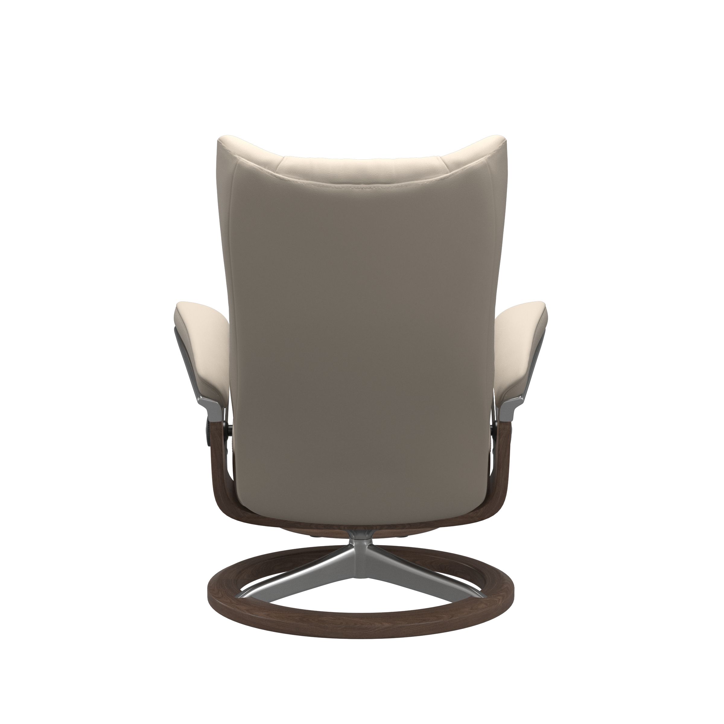 Stressless Wing (L) Signature Base Recliner with Ottoman