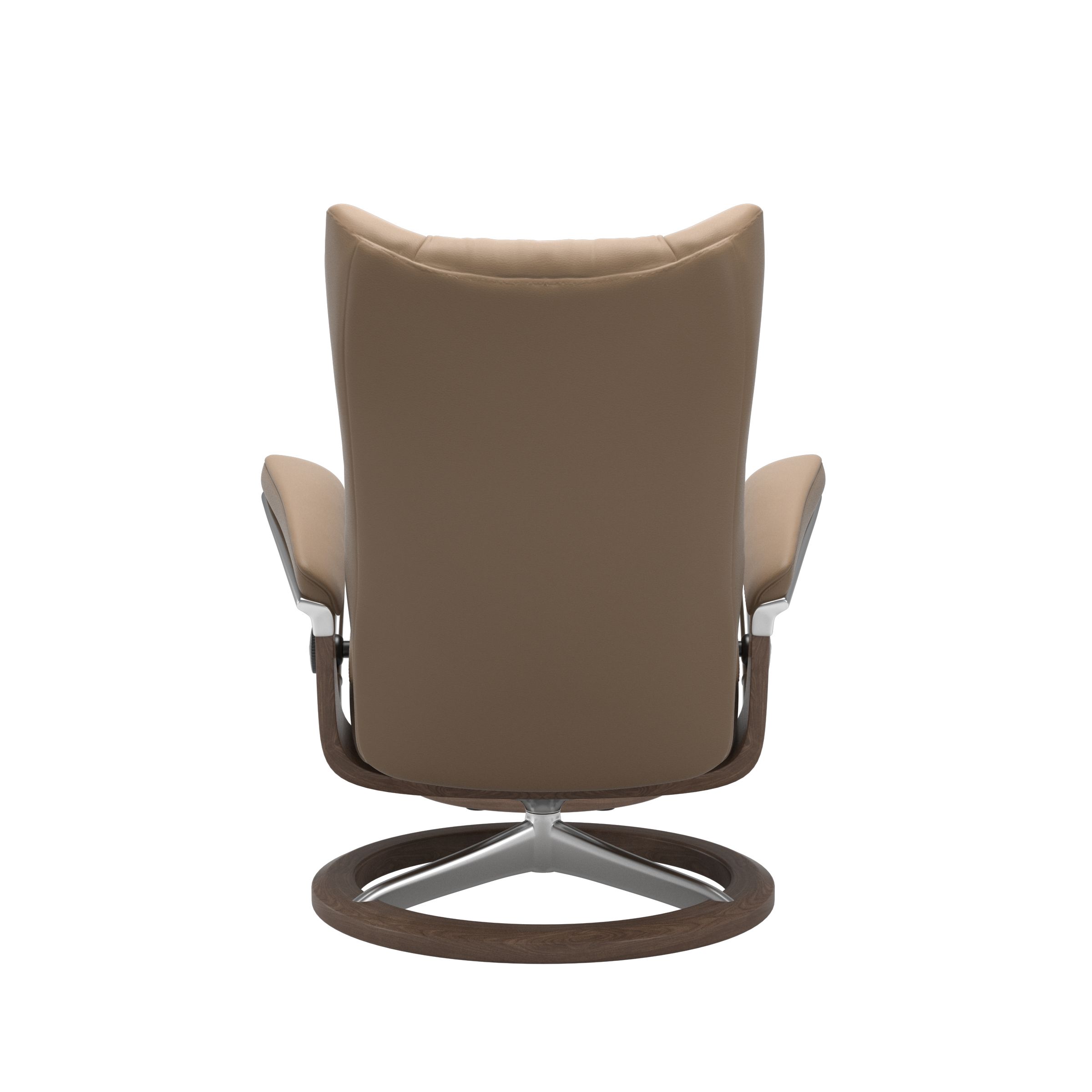Stressless Wing (L) Signature Base Recliner with Ottoman