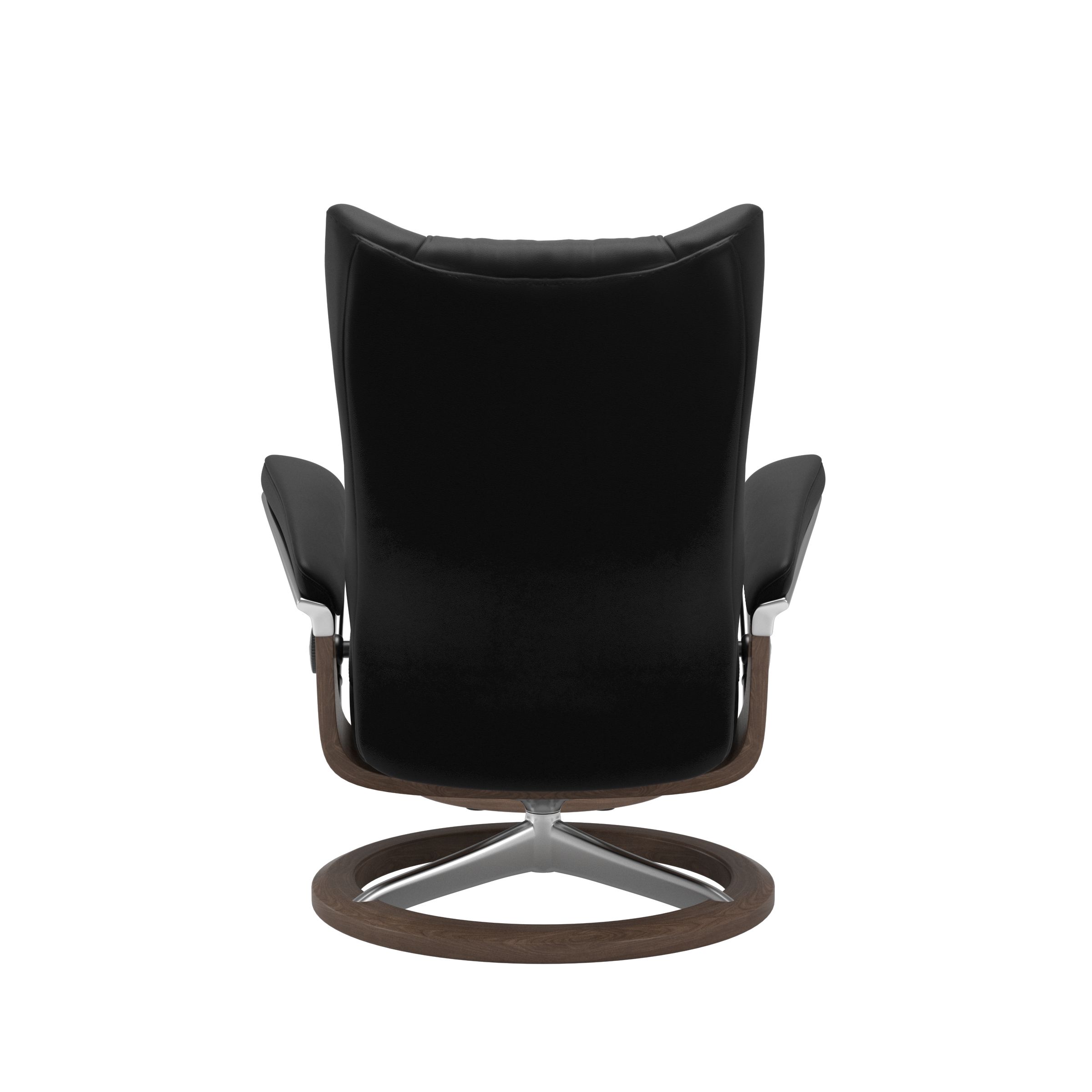 Stressless Wing (L) Signature Base Recliner with Ottoman