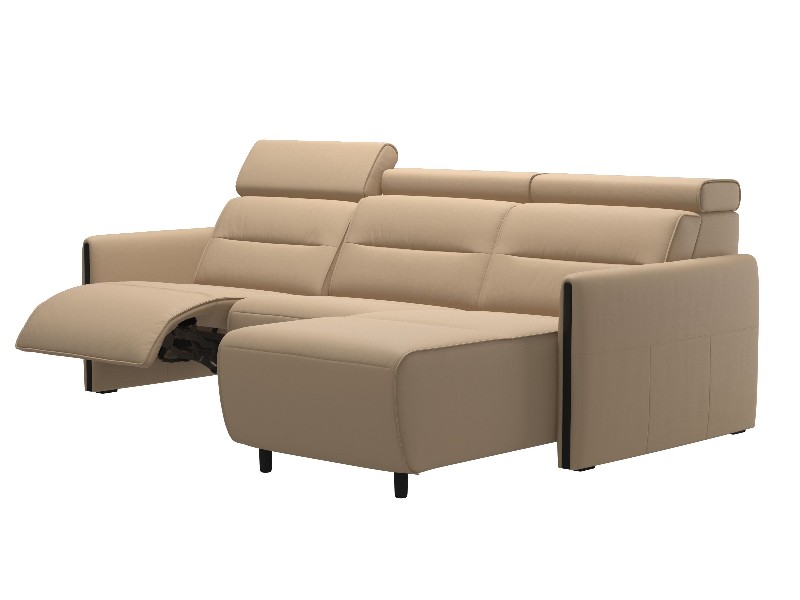 Stressless Emily Wood 2 seater Power left with Long Seat 