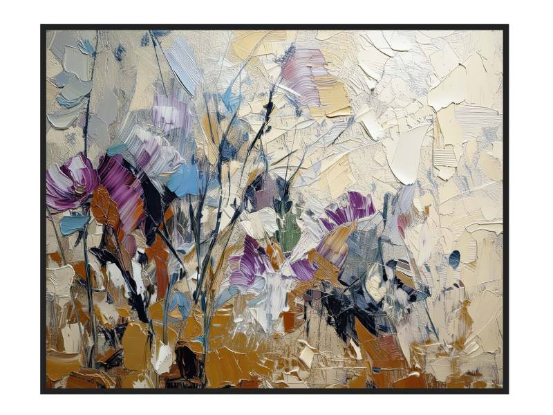 Studio B Originals Textured Contemporary Floral Abstract Wall Art - ENGLISHGARDEN