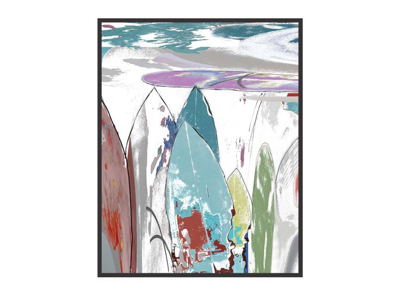 Studio B Originals Contemporary Coastal Surfboard Art - SURFSUP