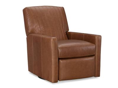 CR LAINE Malcolm Swivel Leather Reclining Chair - L1775-05CHSWMR