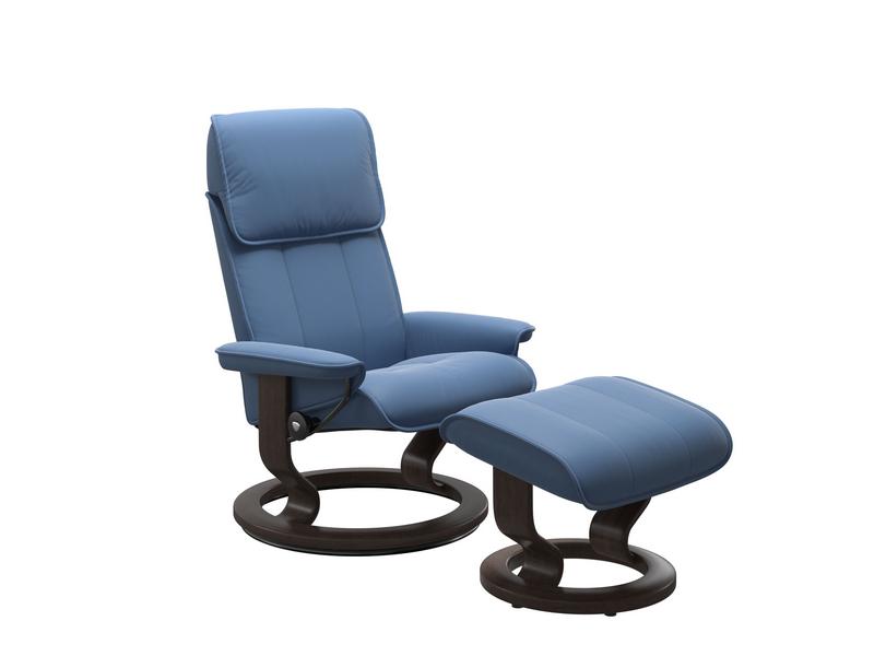 Stressless Admiral (M) Classic Chair with Footstool 