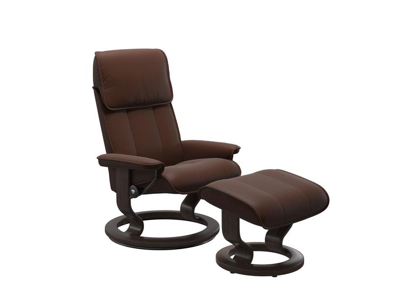 Stressless Admiral (M) Classic Chair with Footstool 