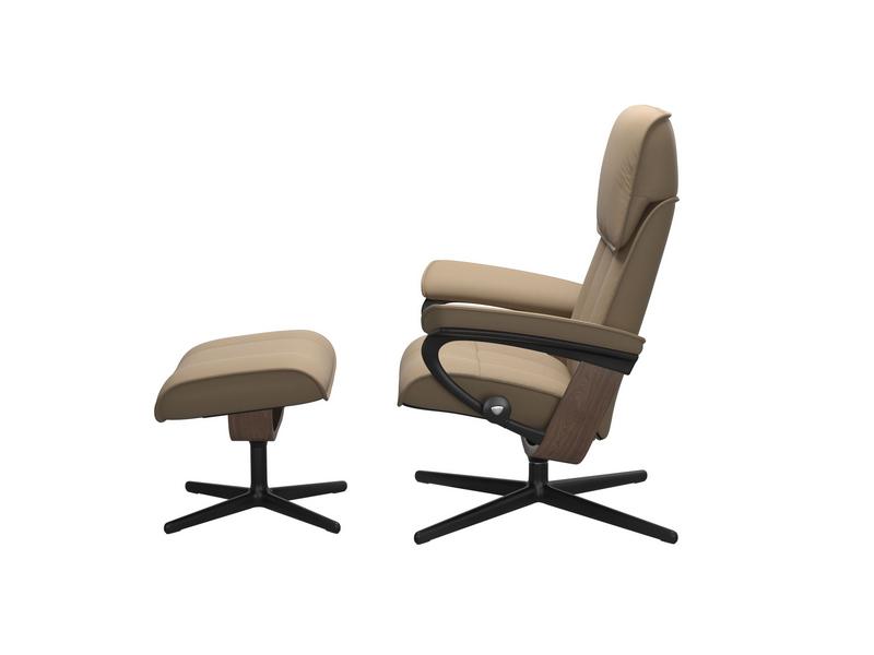 Stressless Admiral (M) Cross Chair with Ottoman 