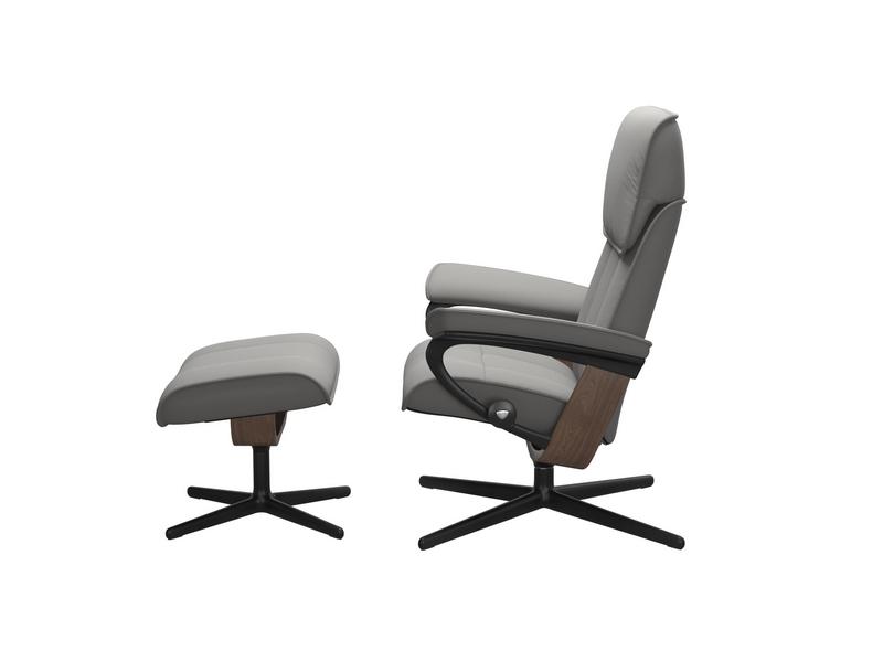 Stressless Admiral (M) Cross Chair with Ottoman 