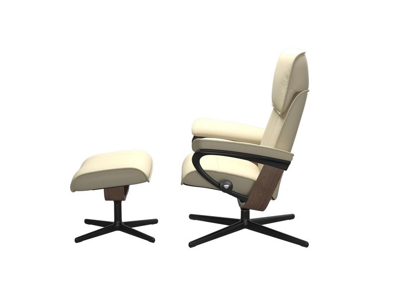 Stressless Admiral (M) Cross Chair with Ottoman 