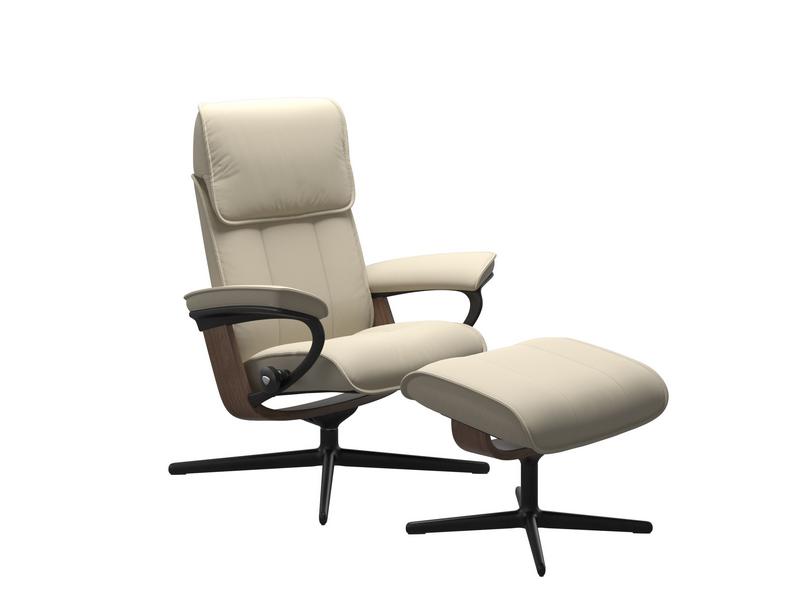 Stressless Admiral (M) Cross Chair with Ottoman 