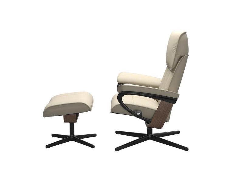 Stressless Admiral (M) Cross Chair with Ottoman 