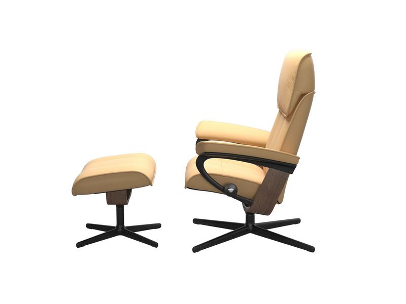 Stressless Admiral (M) Cross Chair with Ottoman 