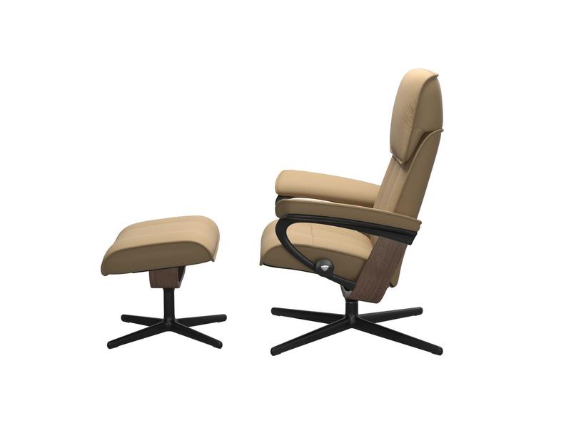 Stressless Admiral (M) Cross Chair with Ottoman 