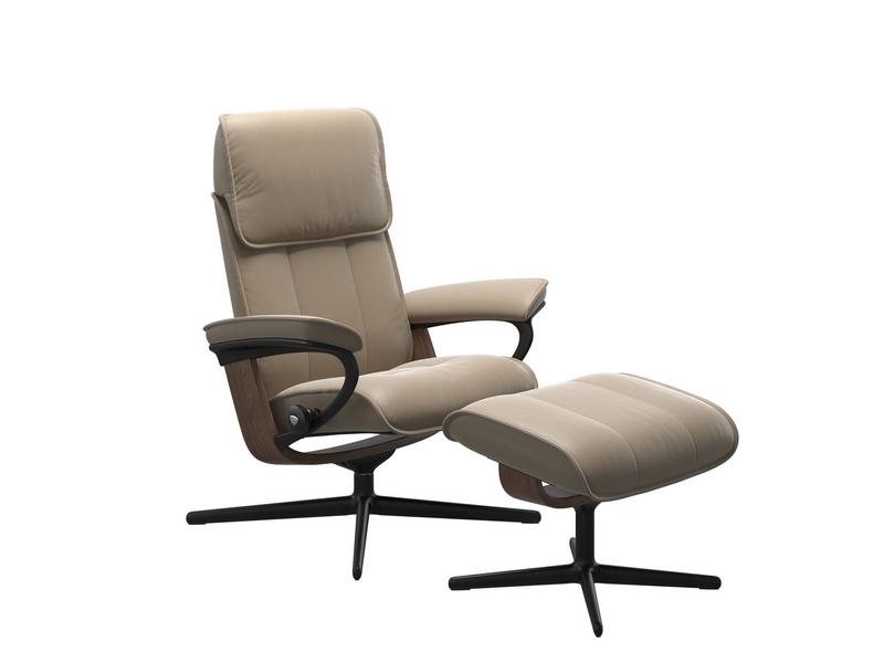 Stressless Admiral (M) Cross Chair with Ottoman 