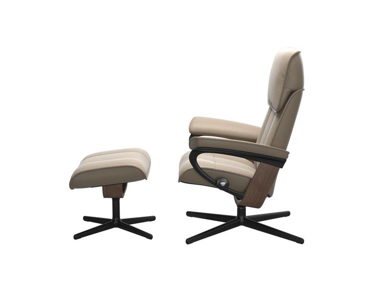 Stressless Admiral (M) Cross Chair with Ottoman 