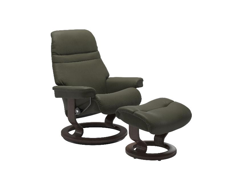 Stressless Sunrise (M) Classic Chair with Footstool 
