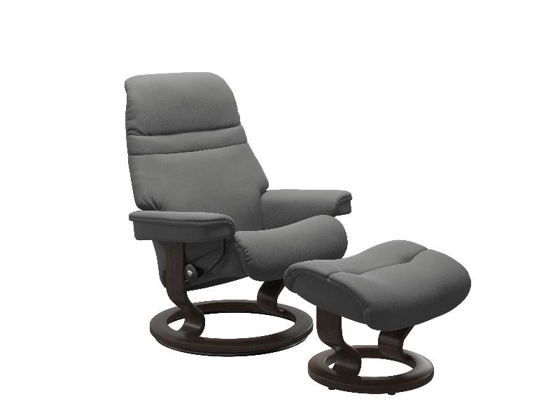 Stressless Sunrise (M) Classic Chair with Footstool 