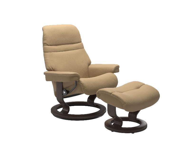 Stressless Sunrise (M) Classic Chair with Footstool 