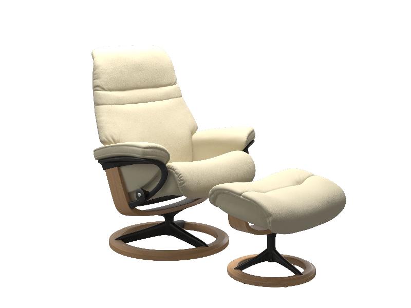Stressless Sunrise (M) Signature Chair with Footstool 