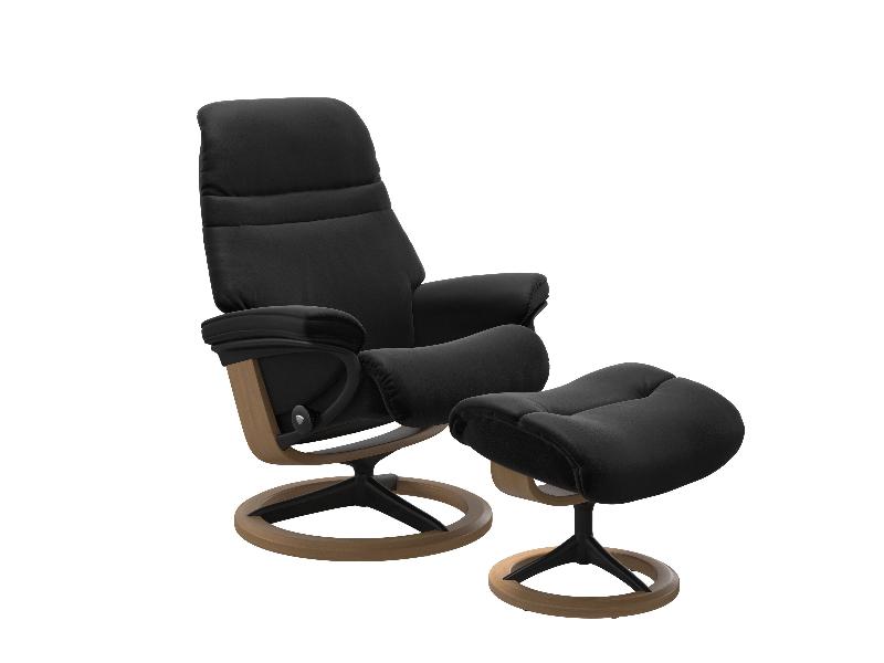 Stressless Sunrise (M) Signature Chair with Footstool 