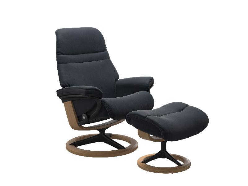 Stressless Sunrise (M) Signature Chair with Footstool 