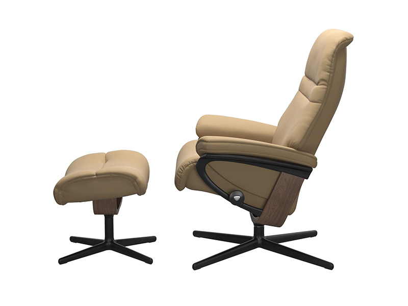 Stressless Sunrise (M) Cross Chair with Ottoman 