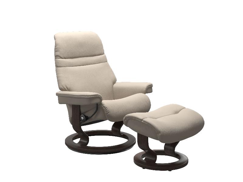 Stressless Sunrise (M) Classic Chair with Footstool 