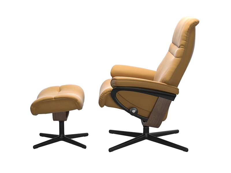Stressless Sunrise (M) Cross Chair with Ottoman 