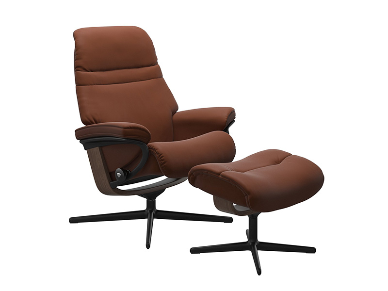 Stressless Sunrise (M) Cross Chair with Ottoman 