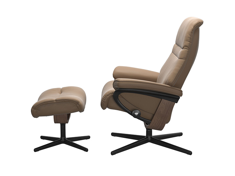 Stressless Sunrise (M) Cross Chair with Ottoman 