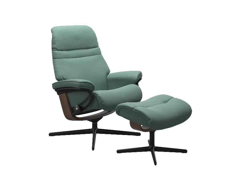 Stressless Sunrise (M) Cross Chair with Ottoman 