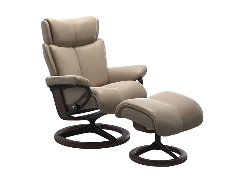 Stressless Magic (M) Signature Chair with Footstool 