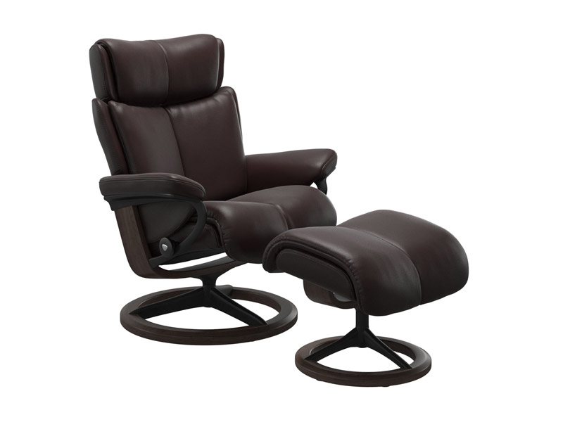 Stressless Magic (M) Signature Chair with Footstool 