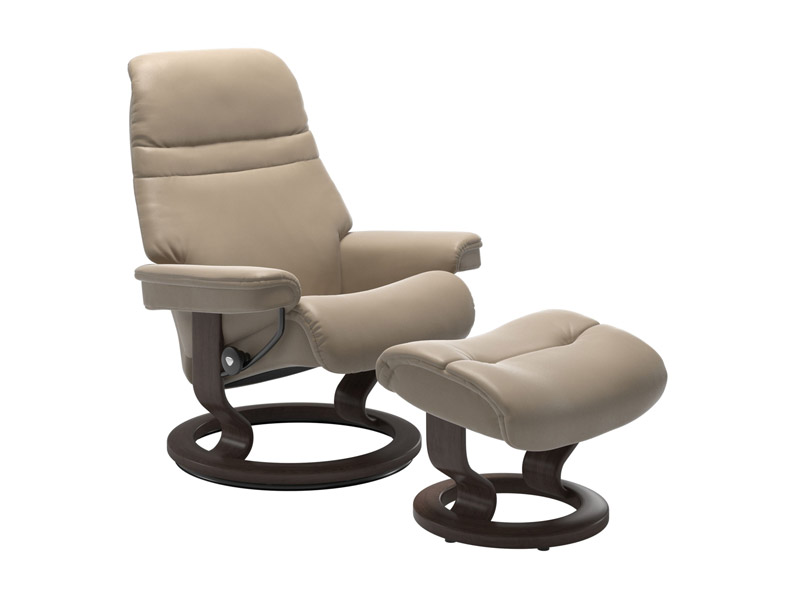 Stressless Sunrise (M) Classic Chair with Footstool 