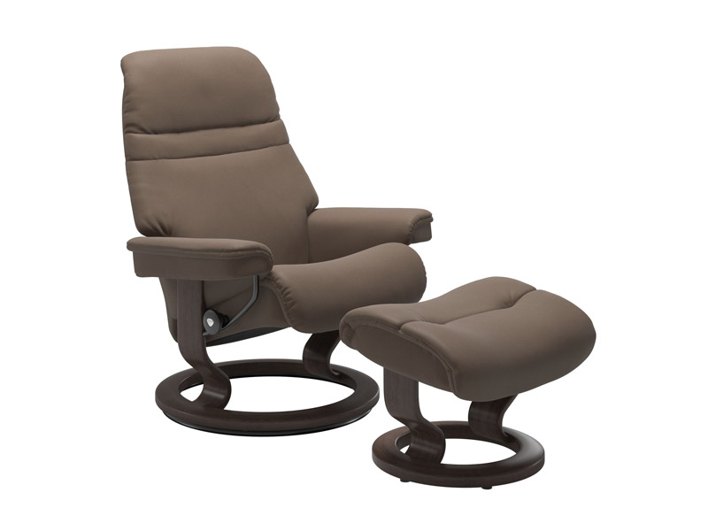 Stressless Sunrise (M) Classic Chair with Footstool 