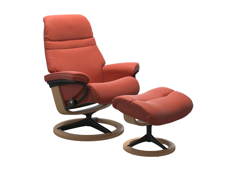 Stressless Sunrise (M) Signature Chair with Footstool 
