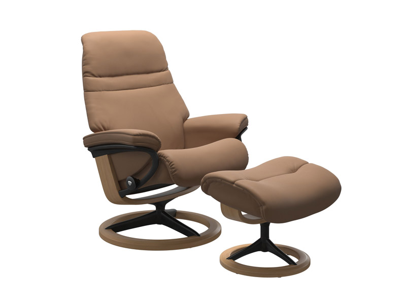 Stressless Sunrise (M) Signature Chair with Footstool 