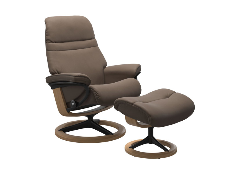 Stressless Sunrise (M) Signature Chair with Footstool 