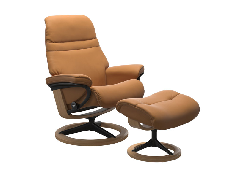 Stressless Sunrise (M) Signature Chair with Footstool 