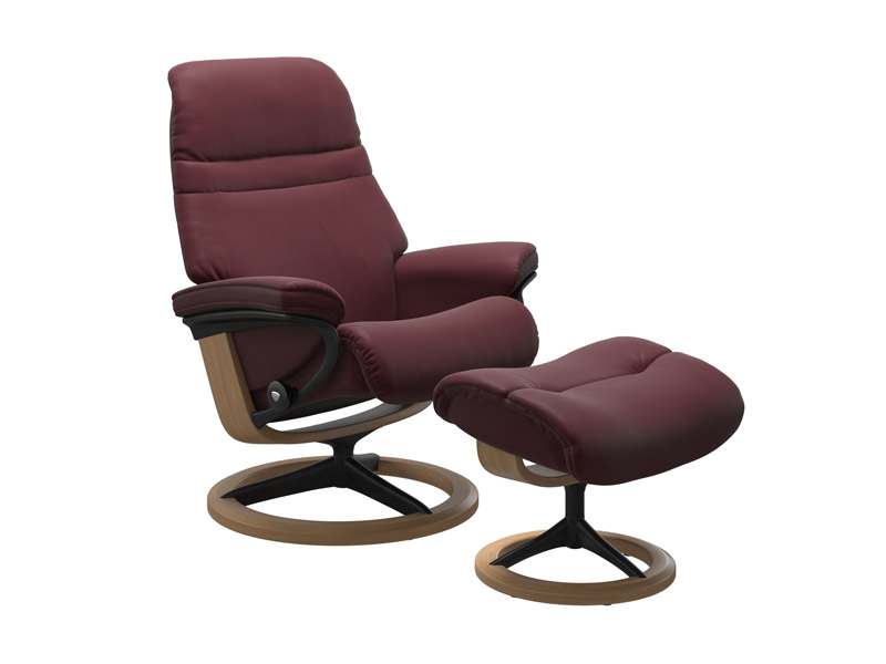 Stressless Sunrise (M) Signature Chair with Footstool 