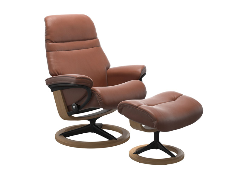 Stressless Sunrise (M) Signature Chair with Footstool 