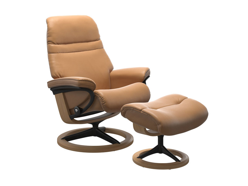 Stressless Sunrise (M) Signature Chair with Footstool 