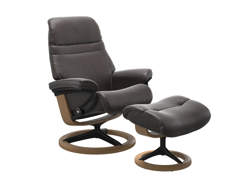 Stressless Sunrise (M) Signature Chair with Footstool 
