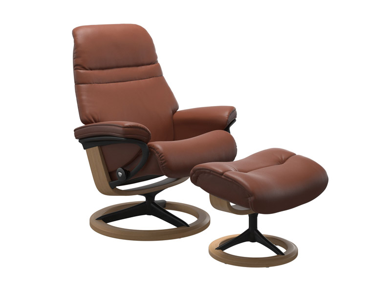 Stressless Sunrise (M) Signature Chair with Footstool 